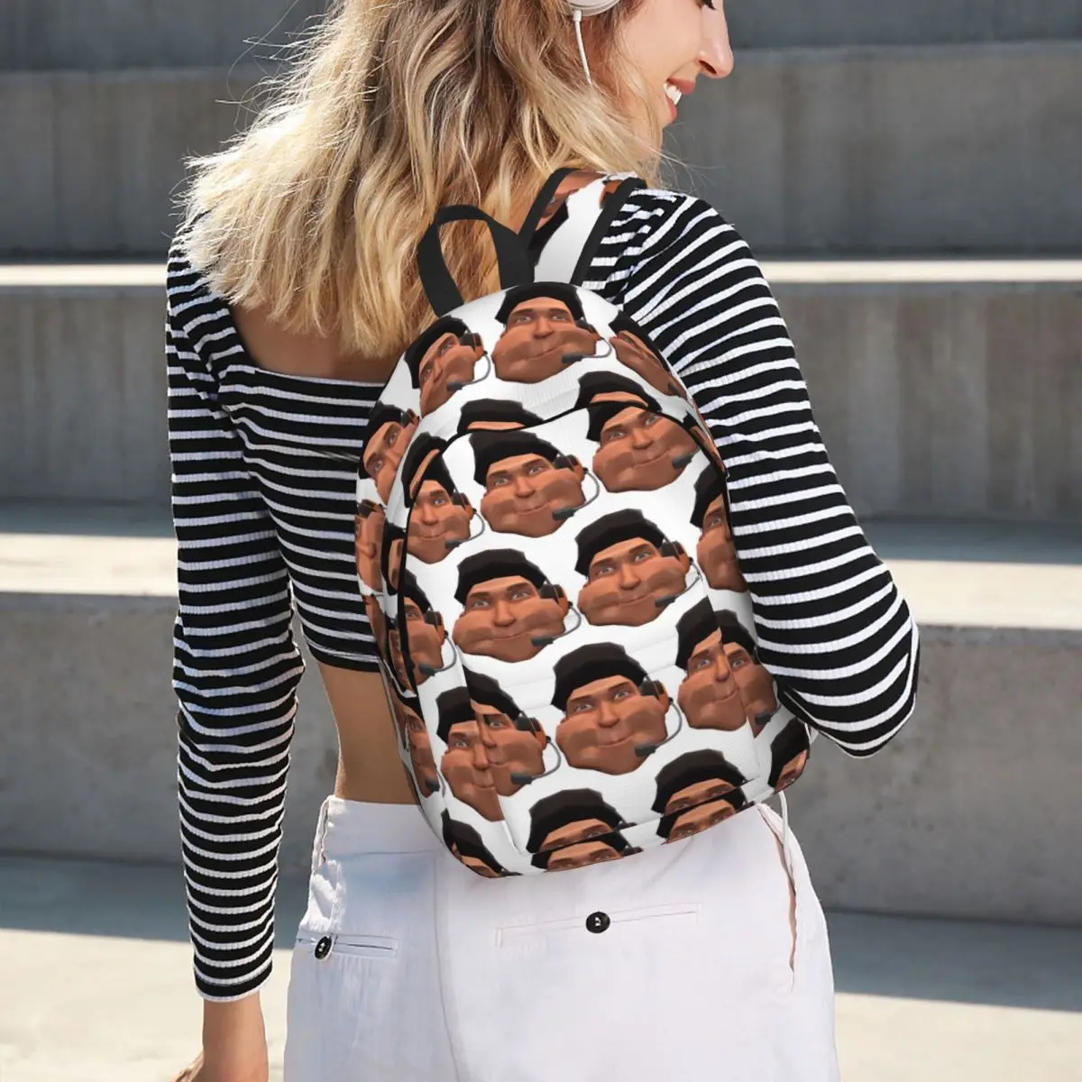 Mushy Cheeks Scout TF2 With Hat And Headset Student Backpack School Bag Hiking Travel Daypack Fashion Bookbag Shoulder Bags
Mushy Cheeks Scout TF2 With Hat And Headset Student Backpack School Bag Hiking Travel Daypack Fashion Bookbag Shoulder Bags