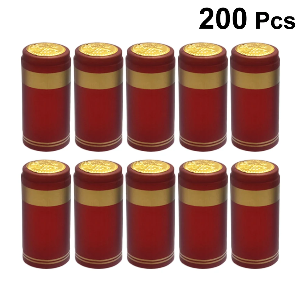 200 Pcs Red Heat Shrinkable Glue Cap Bottle Caps Wrap for Bottles Heater Empty with Capsules Accessories
200 Pcs Red Heat Shrinkable Glue Cap Bottle Caps Wrap for Bottles Heater Empty with Capsules Accessories