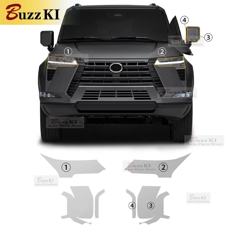 For Lexus GX 550 Luxury Premium Over 2024 2025 Car Clear Black Headlight B Pillars Rearview Protection Film Anti-scratch Sticker
For Lexus GX 550 Luxury Premium Over 2024 2025 Car Clear Black Headlight B Pillars Rearview Protection Film Anti-scratch Sticker