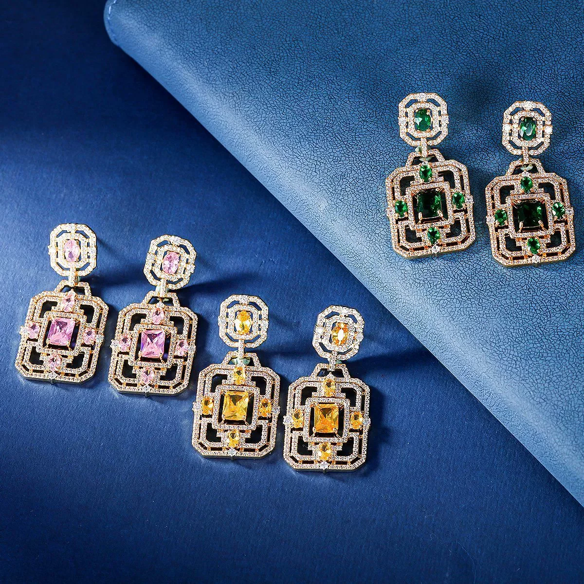 925 Silver Needle Luxury Square Multicolor Gemstone Drop Earrings, Elegant Bridal Wedding Party Jewelry Gift for Women
925 Silver Needle Luxury Square Multicolor Gemstone Drop Earrings, Elegant Bridal Wedding Party Jewelry Gift for Women