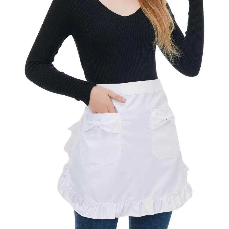 Waist Apron with Pockets, Fashion Kitchen Cooking Restaurant Bistro Half Aprons for Girl Woman
Waist Apron with Pockets, Fashion Kitchen Cooking Restaurant Bistro Half Aprons for Girl Woman