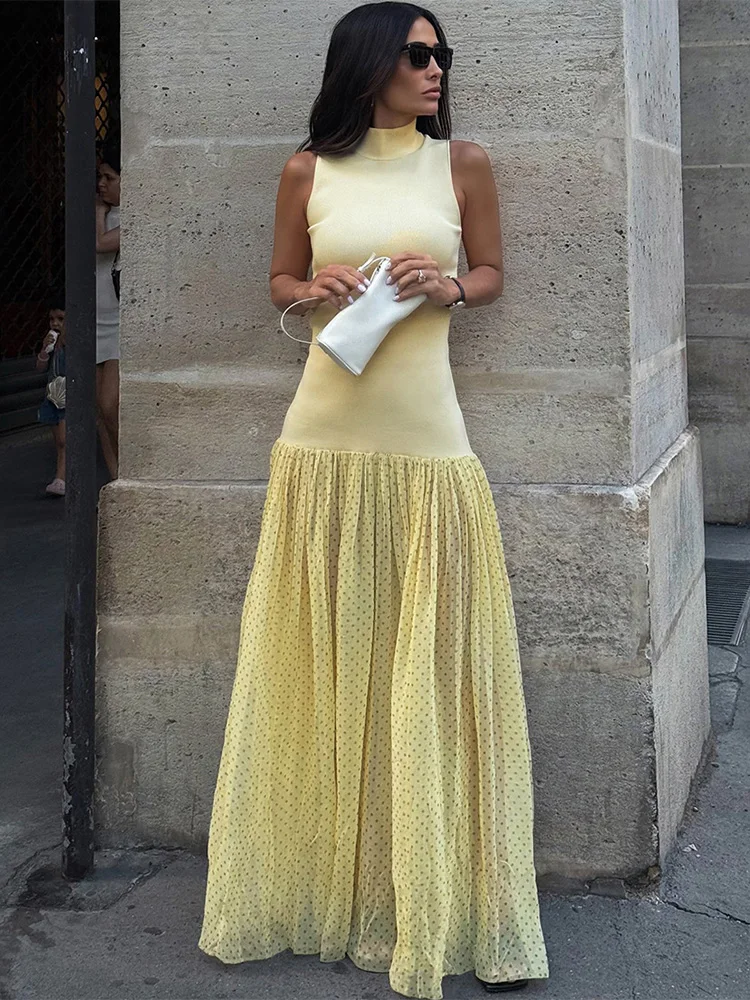 Trendix Women Slim Elegant Maxi Dress Summer Fashion High Neck Patchwork See Through Long Dress Street Casual Party Sexy Dress
Trendix Women Slim Elegant Maxi Dress Summer Fashion High Neck Patchwork See Through Long Dress Street Casual Party Sexy Dress