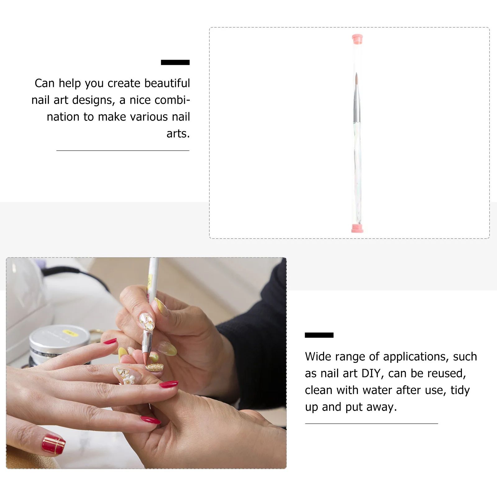 Manicure Pen Nail Art Drawing Tool with Gradient Design for DIY Gel Polish Painting Sturdy Lightweight Reusable Nail
Manicure Pen Nail Art Drawing Tool with Gradient Design for DIY Gel Polish Painting Sturdy Lightweight Reusable Nail