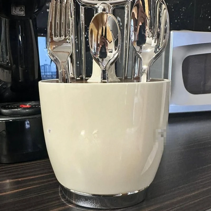 Internet celebrity cream style kitchen stainless steel tableware retro set knife fork spoon holder
Internet celebrity cream style kitchen stainless steel tableware retro set knife fork spoon holder