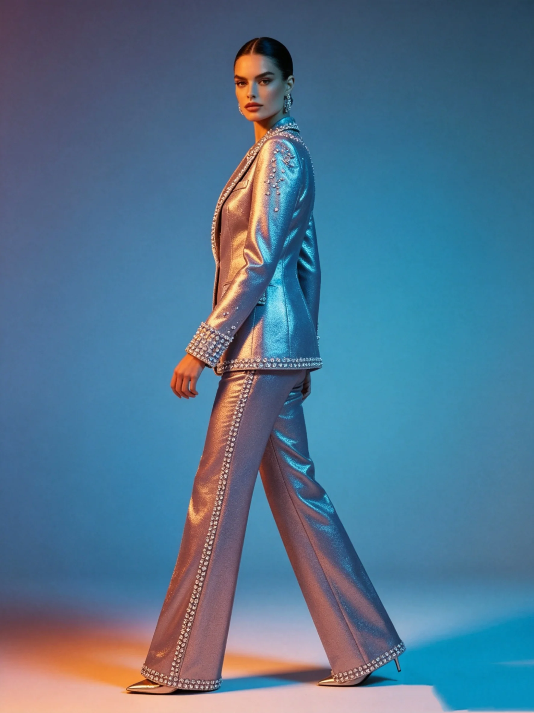Shiny Satin Crystals Stone Women Suit Set 2 Pcs Blazer+Pants Spring Formal Office Lady Jacket Customized Wedding Guest Coat
Shiny Satin Crystals Stone Women Suit Set 2 Pcs Blazer+Pants Spring Formal Office Lady Jacket Customized Wedding Guest Coat