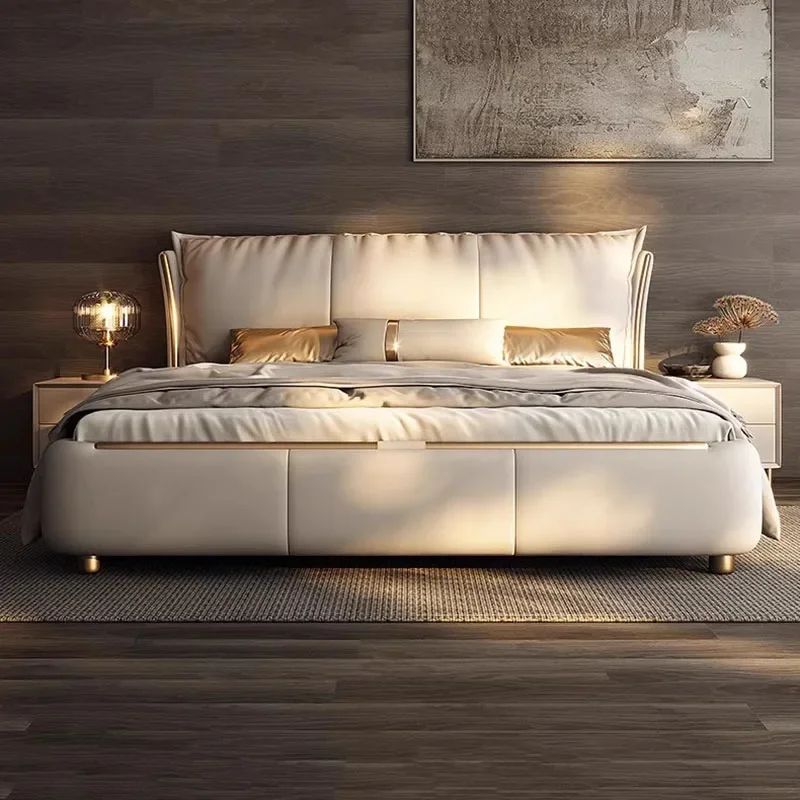 Aesthetic Bedroom Bed Queen Size Luxury Leg Support Multifuncion Bed Under Storage Camarotes Para Dormitorio Home Decoration
Aesthetic Bedroom Bed Queen Size Luxury Leg Support Multifuncion Bed Under Storage Camarotes Para Dormitorio Home Decoration