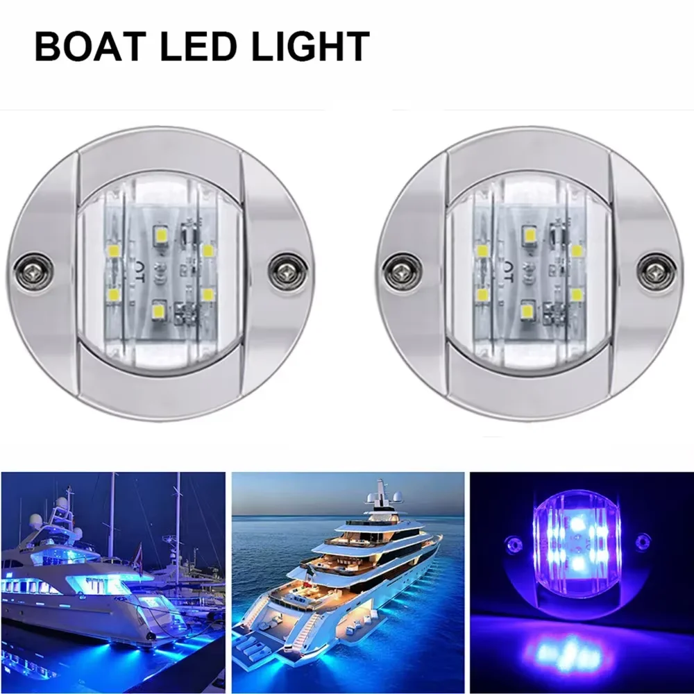 6LED 12V Round Yacht Marine Boat LED Stern Light Cabin Deck Courtesy Light Marine Interior Cabin Lights White/blue Waterproof
6LED 12V Round Yacht Marine Boat LED Stern Light Cabin Deck Courtesy Light Marine Interior Cabin Lights White/blue Waterproof