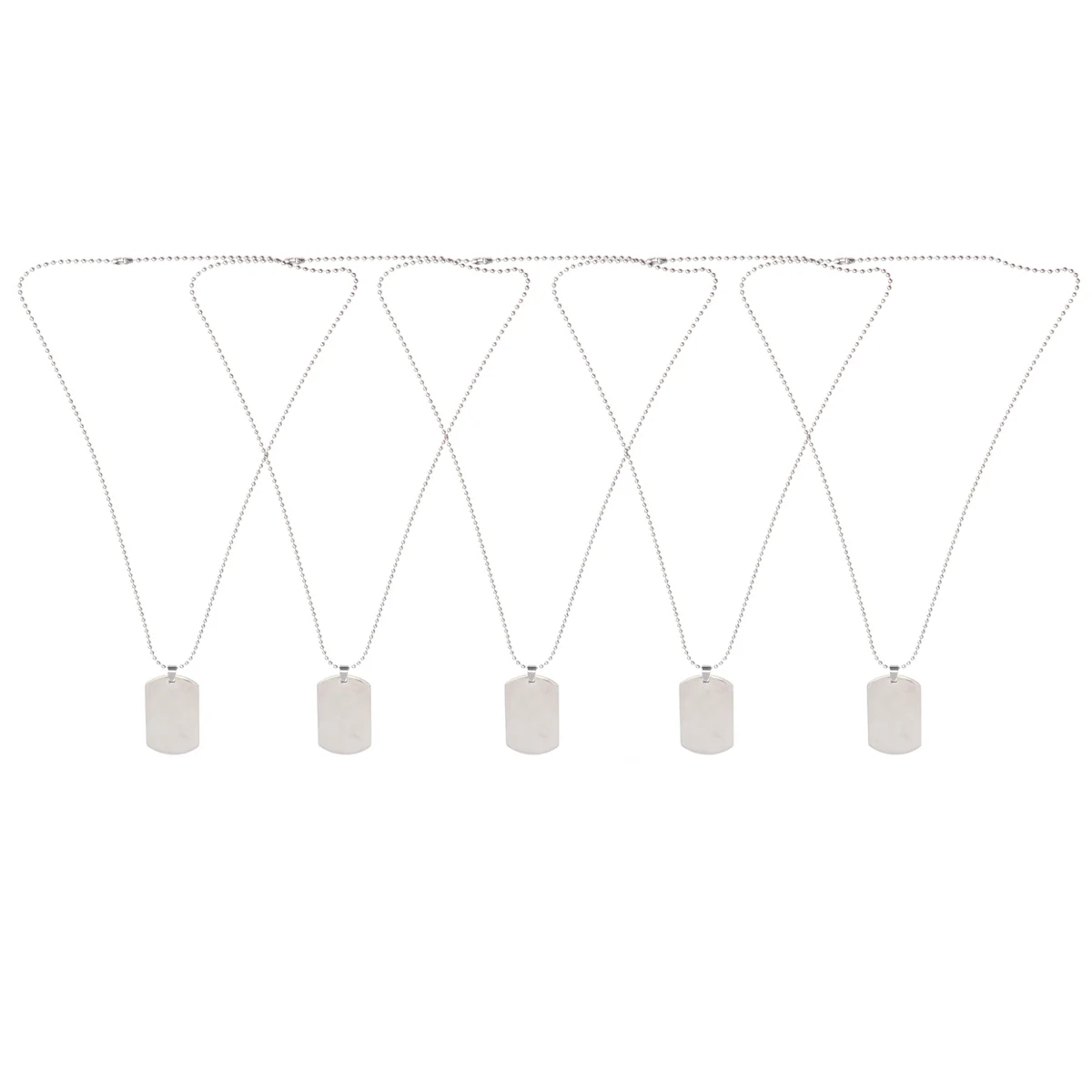 5Pcs Identity Tag Necklace Titanium Steel Hanging Pendant Engraved Design for Men Party Banquet Daily Wear Stainless Steel
5Pcs Identity Tag Necklace Titanium Steel Hanging Pendant Engraved Design for Men Party Banquet Daily Wear Stainless Steel