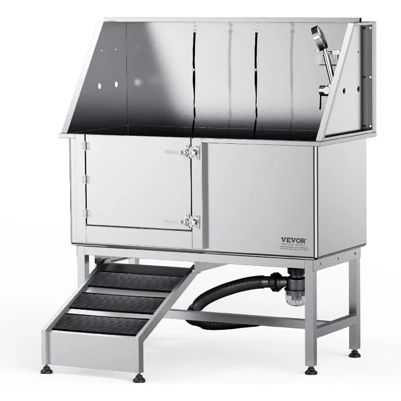 50" Pet Dog Bathing Station w/Ramp, Professional Stainless Steel Dogs Grooming w/Soap Box, Faucet,Rich Accessory, Dog Bathtub
50" Pet Dog Bathing Station w/Ramp, Professional Stainless Steel Dogs Grooming w/Soap Box, Faucet,Rich Accessory, Dog Bathtub