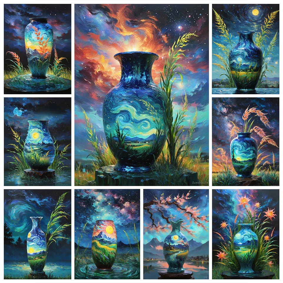 5d Diy Diamond Painting Embroidery Flower Vase Cross Stitch Mosaic Fantasy Scenery Floral Square/round Home Decor
5d Diy Diamond Painting Embroidery Flower Vase Cross Stitch Mosaic Fantasy Scenery Floral Square/round Home Decor