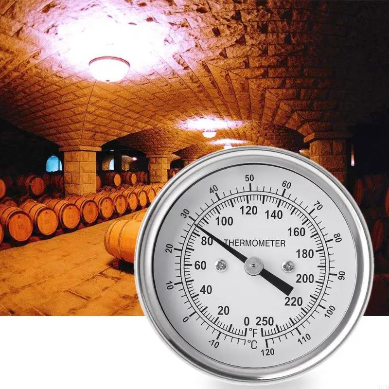 E1PD Portable Thermometer Stainless Steel Water Distilling Temperature Gauge Bimetal NPT (2'' Stem)
E1PD Portable Thermometer Stainless Steel Water Distilling Temperature Gauge Bimetal NPT (2'' Stem)