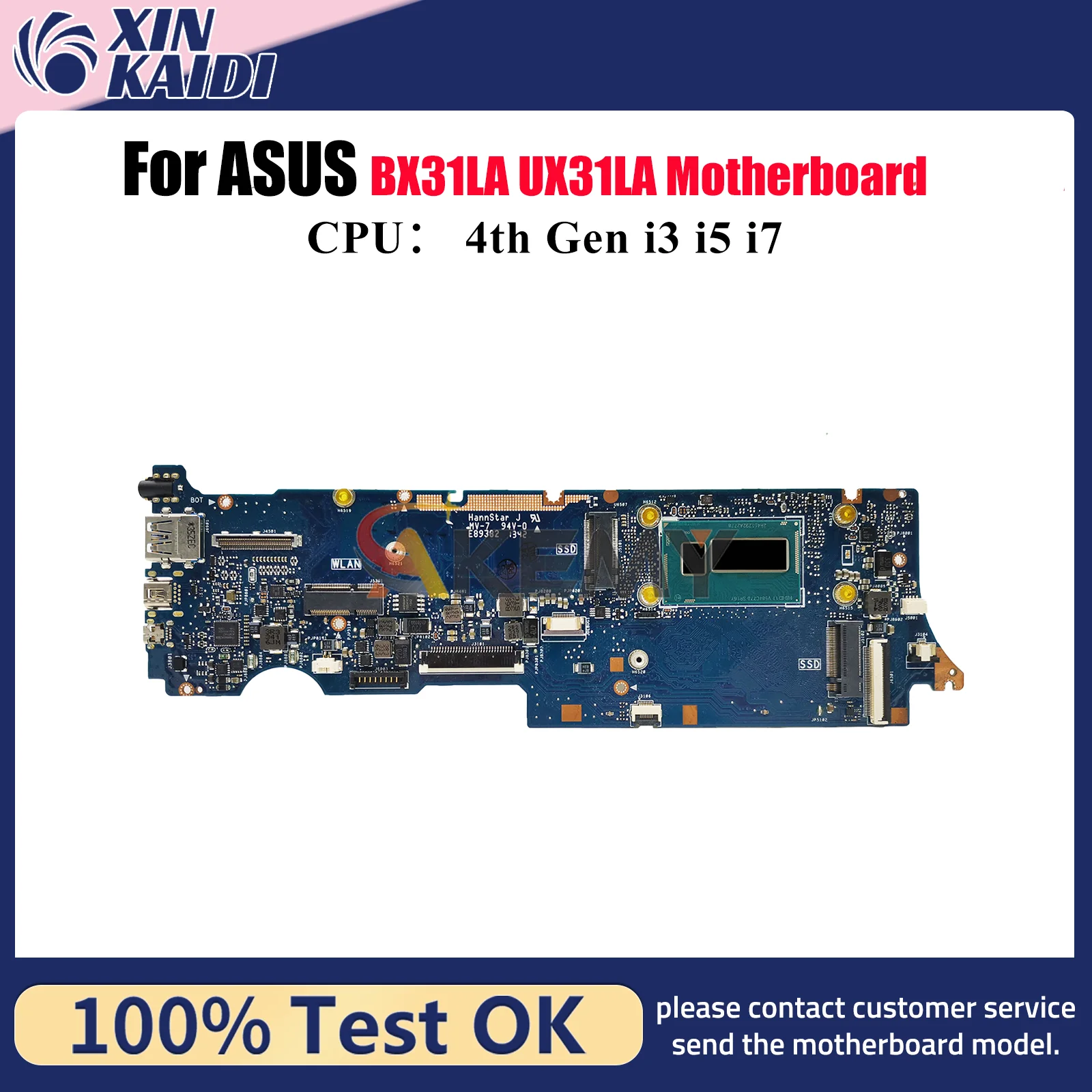 UX31LA Laptop Motherboard For ASUS ZenBook BX31LA UX31L UX31LA Notebook Mainboard With i3 i5 i7 CPU 100% tests OK fast shipping
UX31LA Laptop Motherboard For ASUS ZenBook BX31LA UX31L UX31LA Notebook Mainboard With i3 i5 i7 CPU 100% tests OK fast shipping