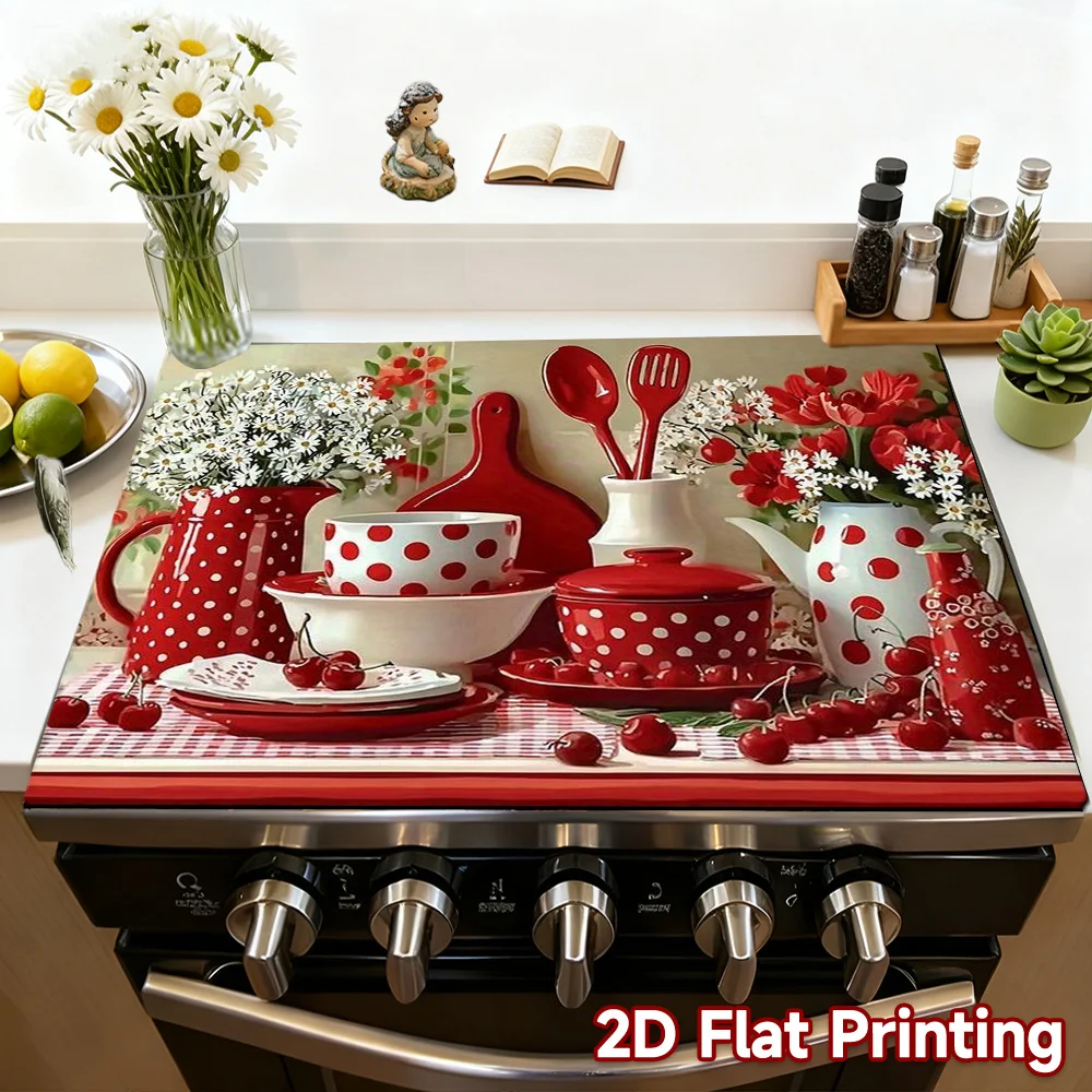 Elegant French Cottage Red Dot Stove Top Cover, Non-Slip Stove Protector Mat, Decorative Gas Cooktop Pad, Vintage Kitchen Decor
Elegant French Cottage Red Dot Stove Top Cover, Non-Slip Stove Protector Mat, Decorative Gas Cooktop Pad, Vintage Kitchen Decor