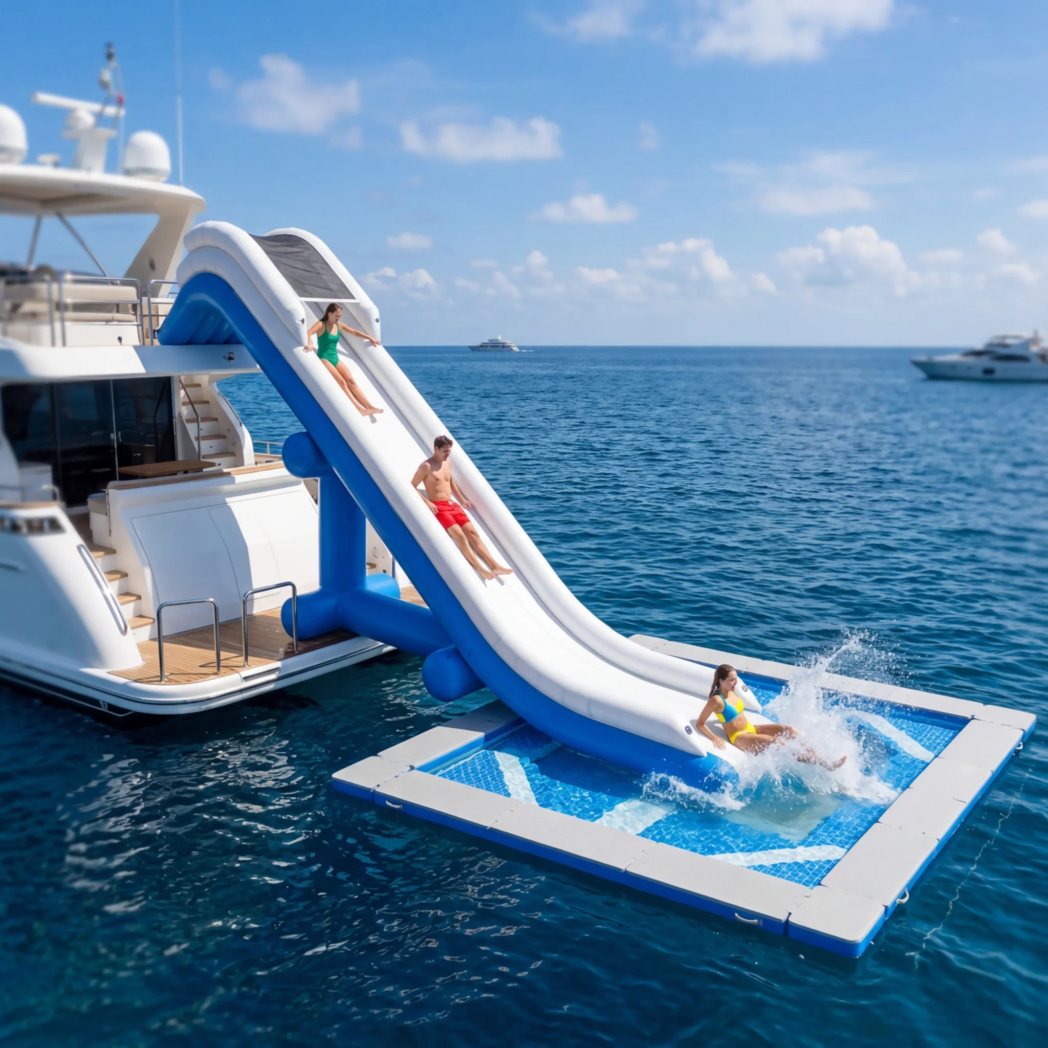 Airtight Inflatable Yacht Slide Portable Folding PVC Boat Water Slide for Water Party Entertainment
Airtight Inflatable Yacht Slide Portable Folding PVC Boat Water Slide for Water Party Entertainment