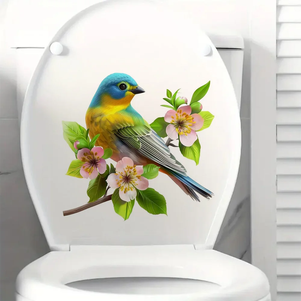 Vibrant Green Bird Wall Decal with Pink Flowers Toilet Stickers, Bright Bathroom for Home Decoration, Vinyl Decals, Art Wall
Vibrant Green Bird Wall Decal with Pink Flowers Toilet Stickers, Bright Bathroom for Home Decoration, Vinyl Decals, Art Wall