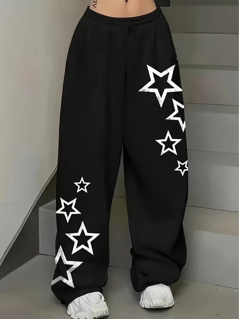 Star retro minimalist pattern printed pants for both men and women oversized casual sports pants street pants Gothic loose fit
Star retro minimalist pattern printed pants for both men and women oversized casual sports pants street pants Gothic loose fit