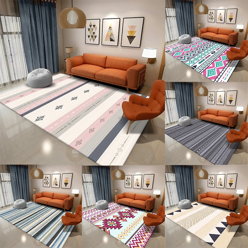 Boho Geometric Striped Rectangular Rug, Colorful Ethnic Pattern Prints, Soft Non Slip Carpet for Living Room Bedroom Decor
Boho Geometric Striped Rectangular Rug, Colorful Ethnic Pattern Prints, Soft Non Slip Carpet for Living Room Bedroom Decor
