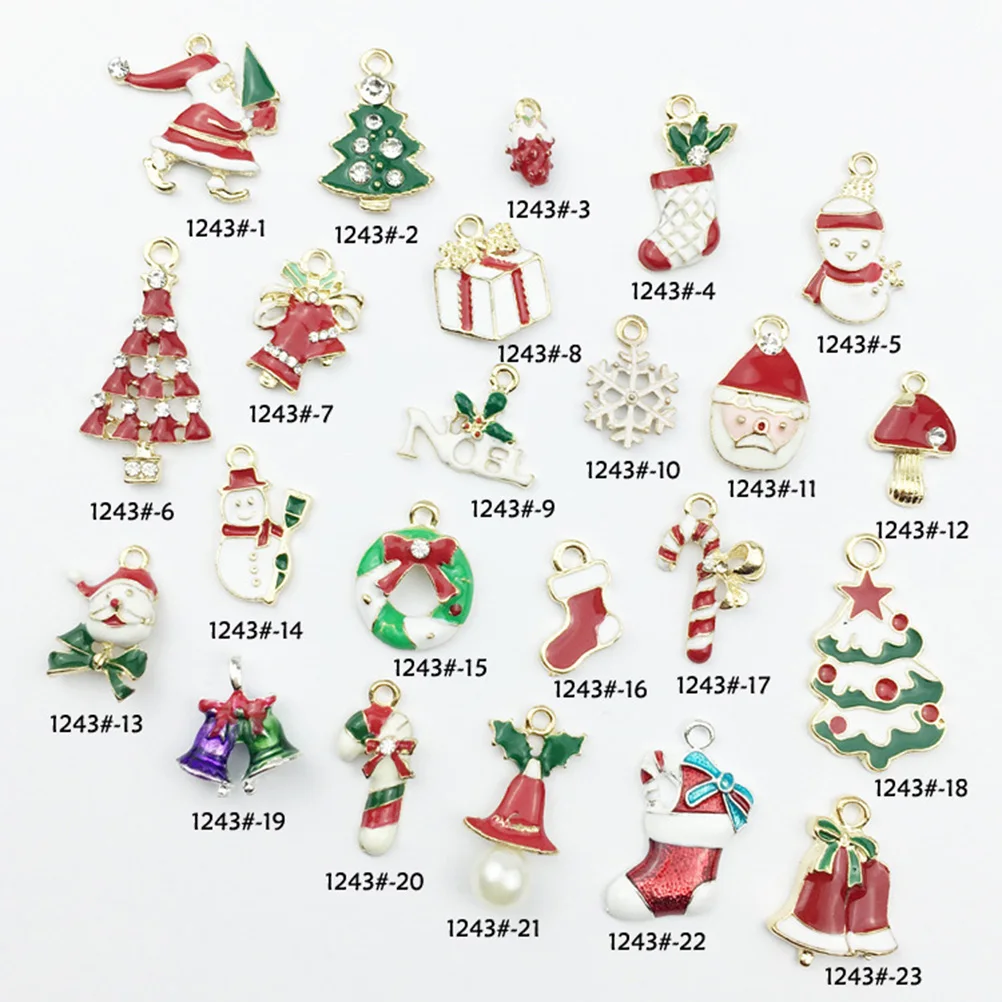23pcs Christmas Decorative Pendants DIY Jewelry Making naments Necklace Charms Tree Accessories Sock Deer Snowflake Bell
23pcs Christmas Decorative Pendants DIY Jewelry Making naments Necklace Charms Tree Accessories Sock Deer Snowflake Bell