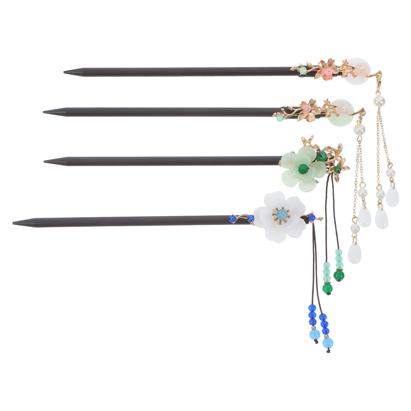 4pcs Tassel Chinese Style Accessories For Women Vintage Wood Resin Ancient Design Clips Flower Dangle Styling Pins Hanfu Sticks
4pcs Tassel Chinese Style Accessories For Women Vintage Wood Resin Ancient Design Clips Flower Dangle Styling Pins Hanfu Sticks
