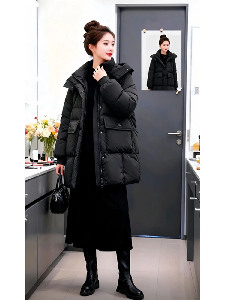 Женская утепленная хлопковая куртка средней длины с карманами, свободного кроя, в корейском стиле, зимняя верхняя одежда
Женская утепленная хлопковая куртка средней длины с карманами, свободного кроя, в корейском стиле, зимняя верхняя одежда