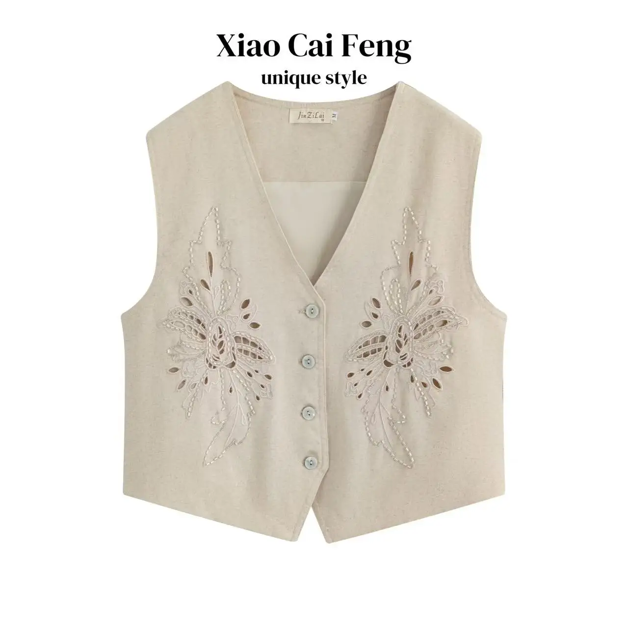 New Chinese Style Heavy Embroidery Hollow Bead Embroidered Women's Vest Summer High Fashion Sleeveless Outerwear Top
New Chinese Style Heavy Embroidery Hollow Bead Embroidered Women's Vest Summer High Fashion Sleeveless Outerwear Top