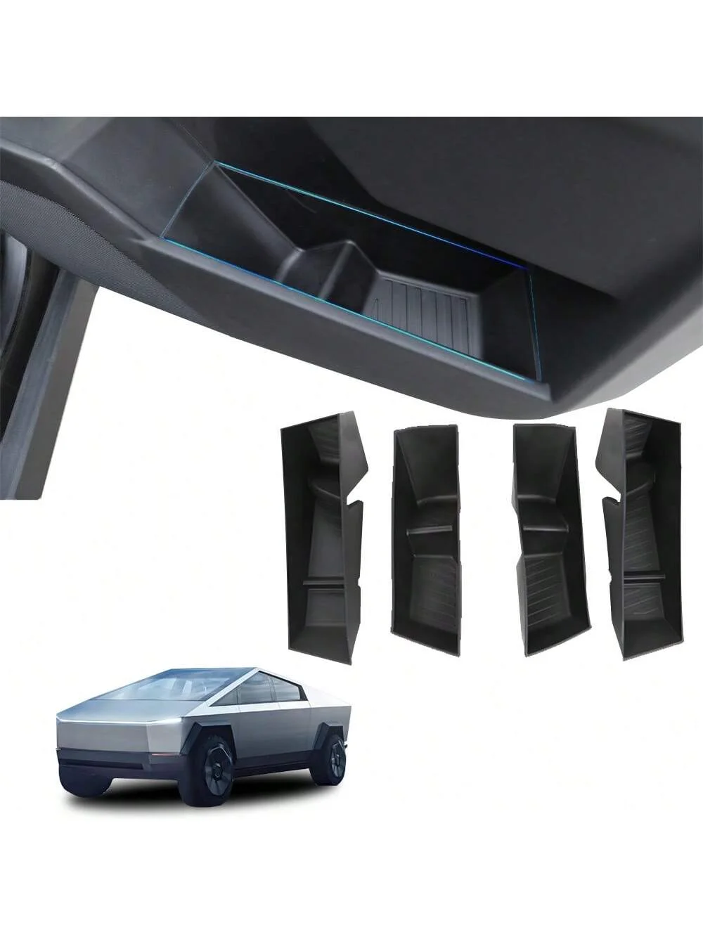Door Side Storage Tray for Tesla Cybertruck, Front and Rear Door Pocket Insert Organizer Box for Cybertruck Accessories, 4PCS
Door Side Storage Tray for Tesla Cybertruck, Front and Rear Door Pocket Insert Organizer Box for Cybertruck Accessories, 4PCS