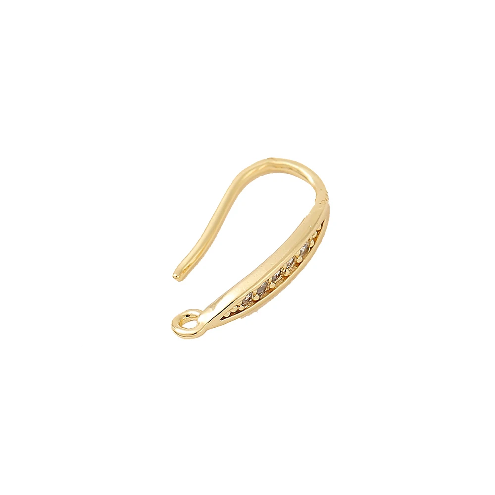 Factory Wholesale Gold Color Brass And Zircon Ear Hook Earring Jewelry Making Supplies Diy Accessories Parts
Factory Wholesale Gold Color Brass And Zircon Ear Hook Earring Jewelry Making Supplies Diy Accessories Parts