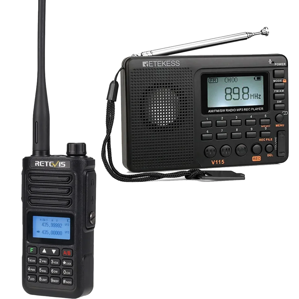 Retevis RA89 2-in-1 Walkie Talkie and Radio Combo Long Range VHF/UHF Ham Radio Waterproof Emergency Use FM/AM Radio for Outdoor
Retevis RA89 2-in-1 Walkie Talkie and Radio Combo Long Range VHF/UHF Ham Radio Waterproof Emergency Use FM/AM Radio for Outdoor