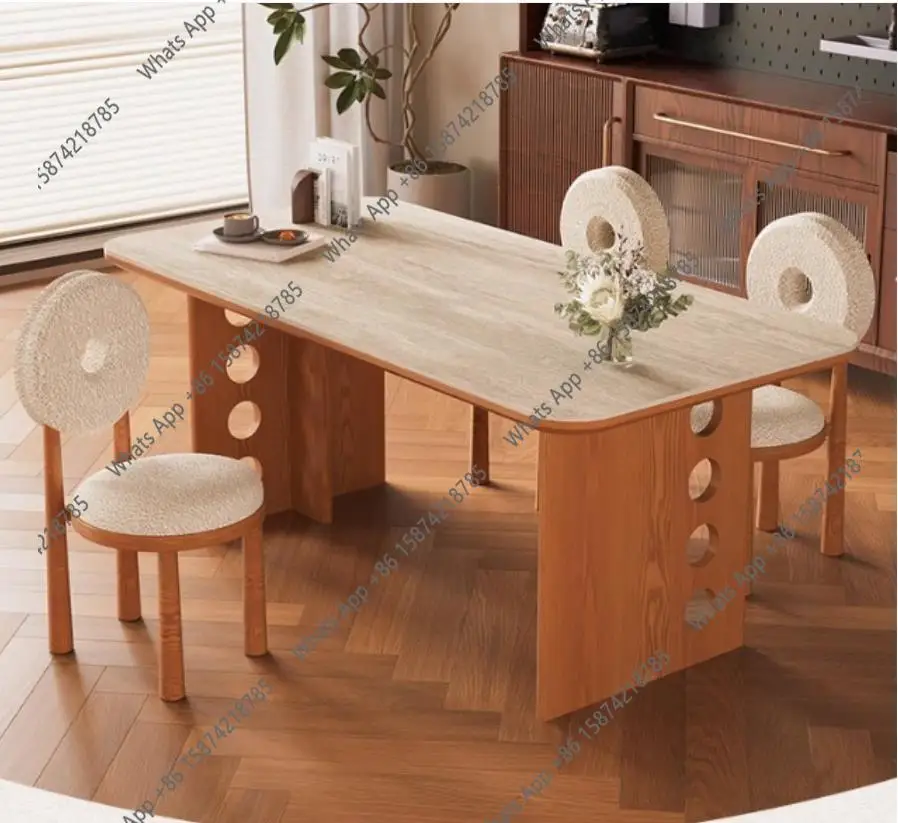 Zc X Medieval Travertine Rock Slab Dining Table Solid Wood Simple Household Small Apartment Dining Table Log Cream Wind Table An
Zc X Medieval Travertine Rock Slab Dining Table Solid Wood Simple Household Small Apartment Dining Table Log Cream Wind Table An