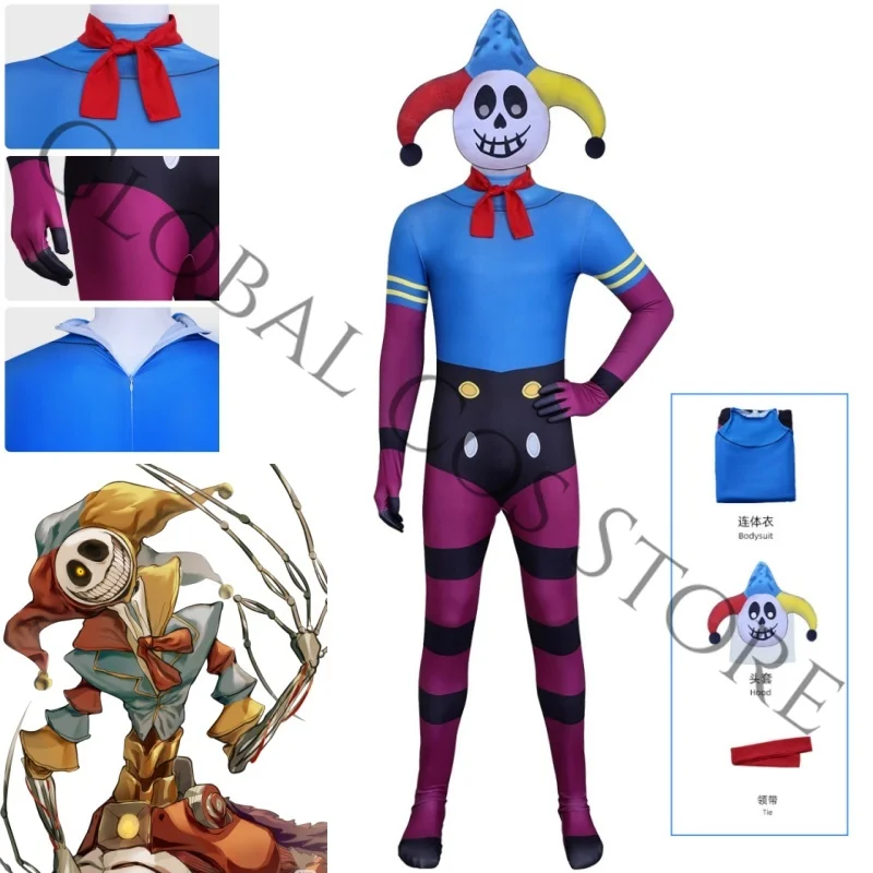 Poppy Game Time Clown Cosplay Bodysuit Costume Hood Tie and Jumpsuit Set Cartoon Cos Suit for Kid Stage Perfromance Rolepaly
Poppy Game Time Clown Cosplay Bodysuit Costume Hood Tie and Jumpsuit Set Cartoon Cos Suit for Kid Stage Perfromance Rolepaly
