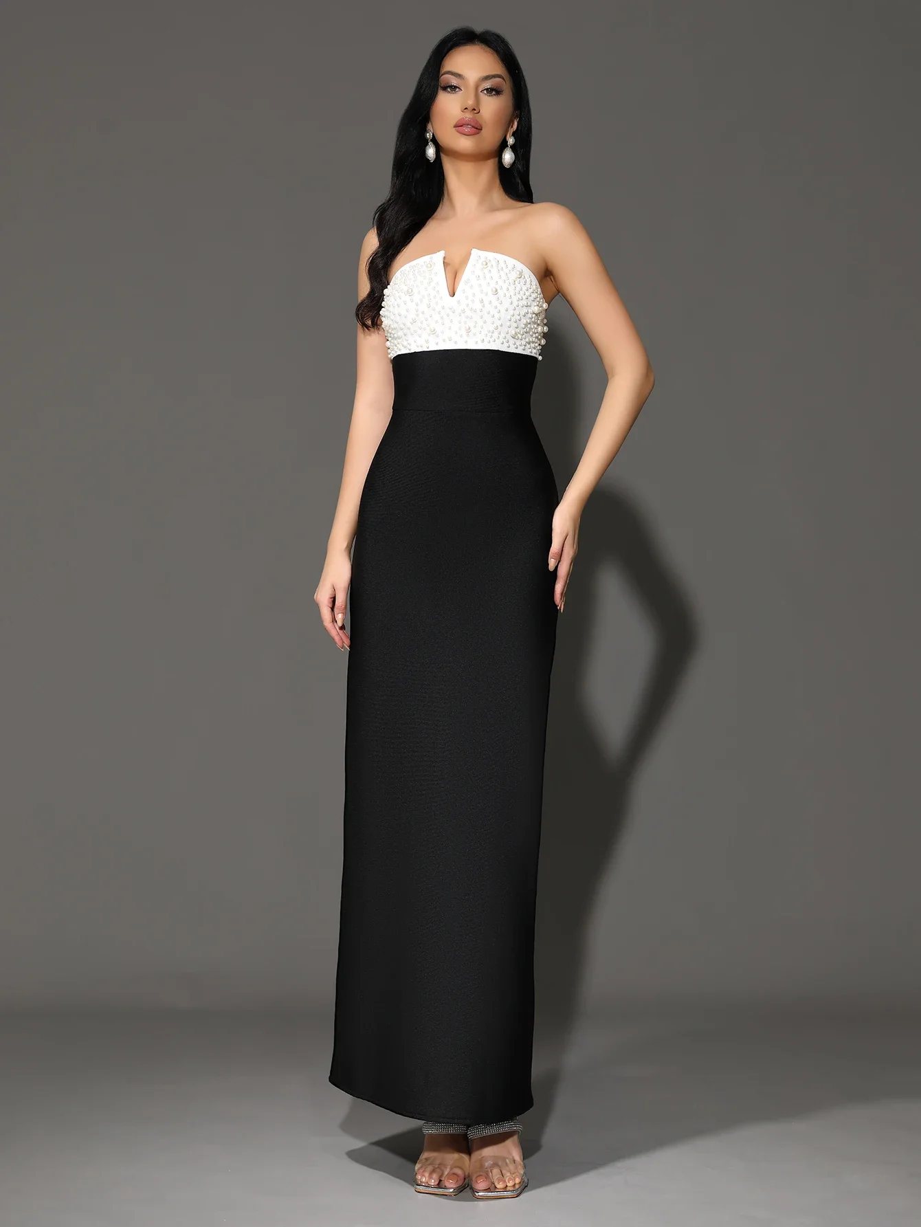 2024 New Combination Women's Sexy Luxury Shoulderless Pearl Bandage Long Dress Bodycon Celebrity Party Evening Dress
2024 New Combination Women's Sexy Luxury Shoulderless Pearl Bandage Long Dress Bodycon Celebrity Party Evening Dress