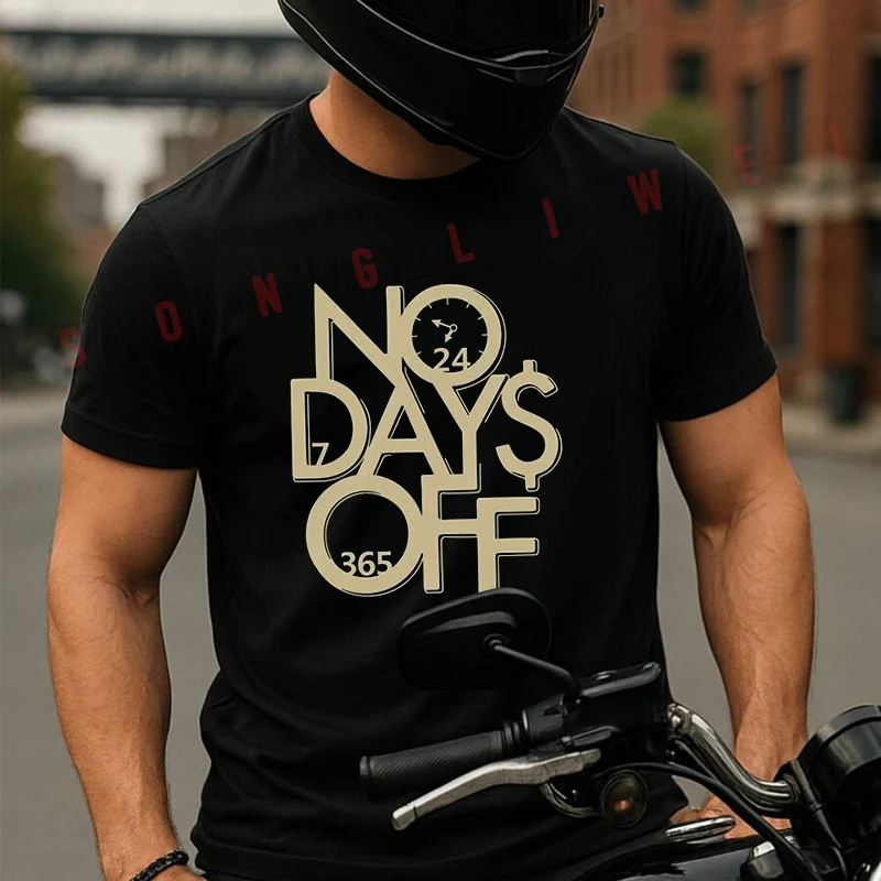 No Days Off Letter Pattern Printed Moto T Shirt Cotton Summer Short-sleeved Casual Tee Men Women Streetwear T-shirt
No Days Off Letter Pattern Printed Moto T Shirt Cotton Summer Short-sleeved Casual Tee Men Women Streetwear T-shirt