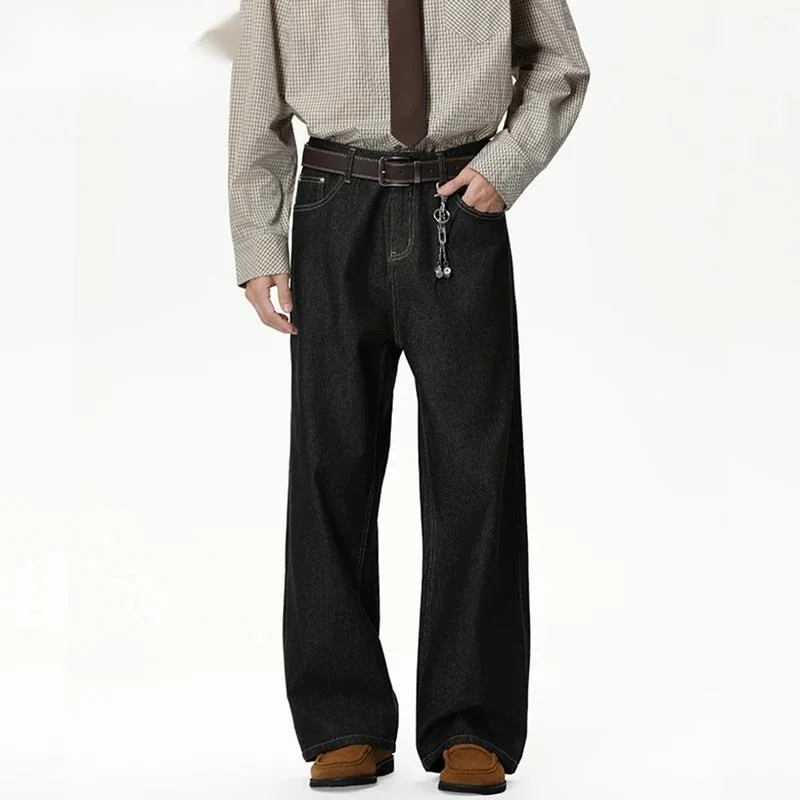 High Street Men's Denim Pants Solid Color Casual Drape Trousers Straight Wide Leg All-match Loose Male Jeans Simple 9XE1TZ
High Street Men's Denim Pants Solid Color Casual Drape Trousers Straight Wide Leg All-match Loose Male Jeans Simple 9XE1TZ