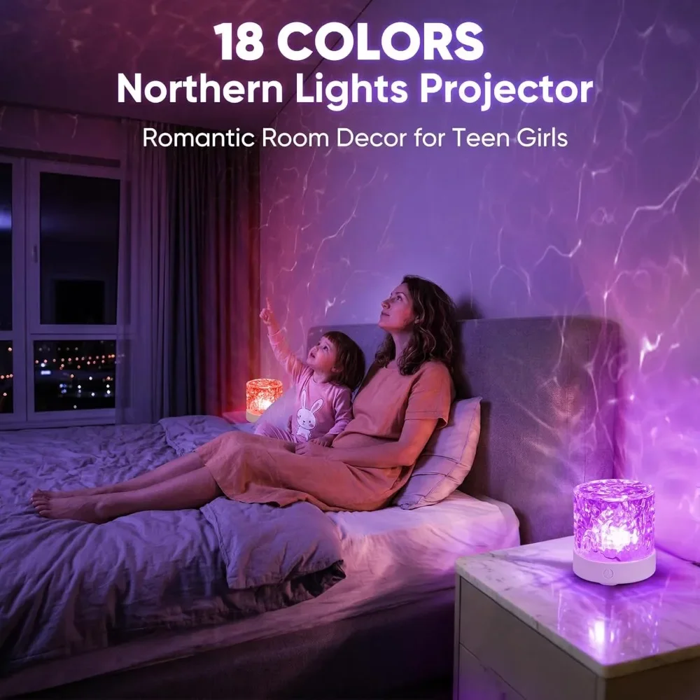 Northern Lights Projector, 16-Color Ocean Wave Ambient Light, Remote Dimmable Rotating Aurora Lamp, for Bedroom Sleep, Kids Night Light, Home Theater & Party Decor
Northern Lights Projector, 16-Color Ocean Wave Ambient Light, Remote Dimmable Rotating Aurora Lamp, for Bedroom Sleep, Kids Night Light, Home Theater & Party Decor