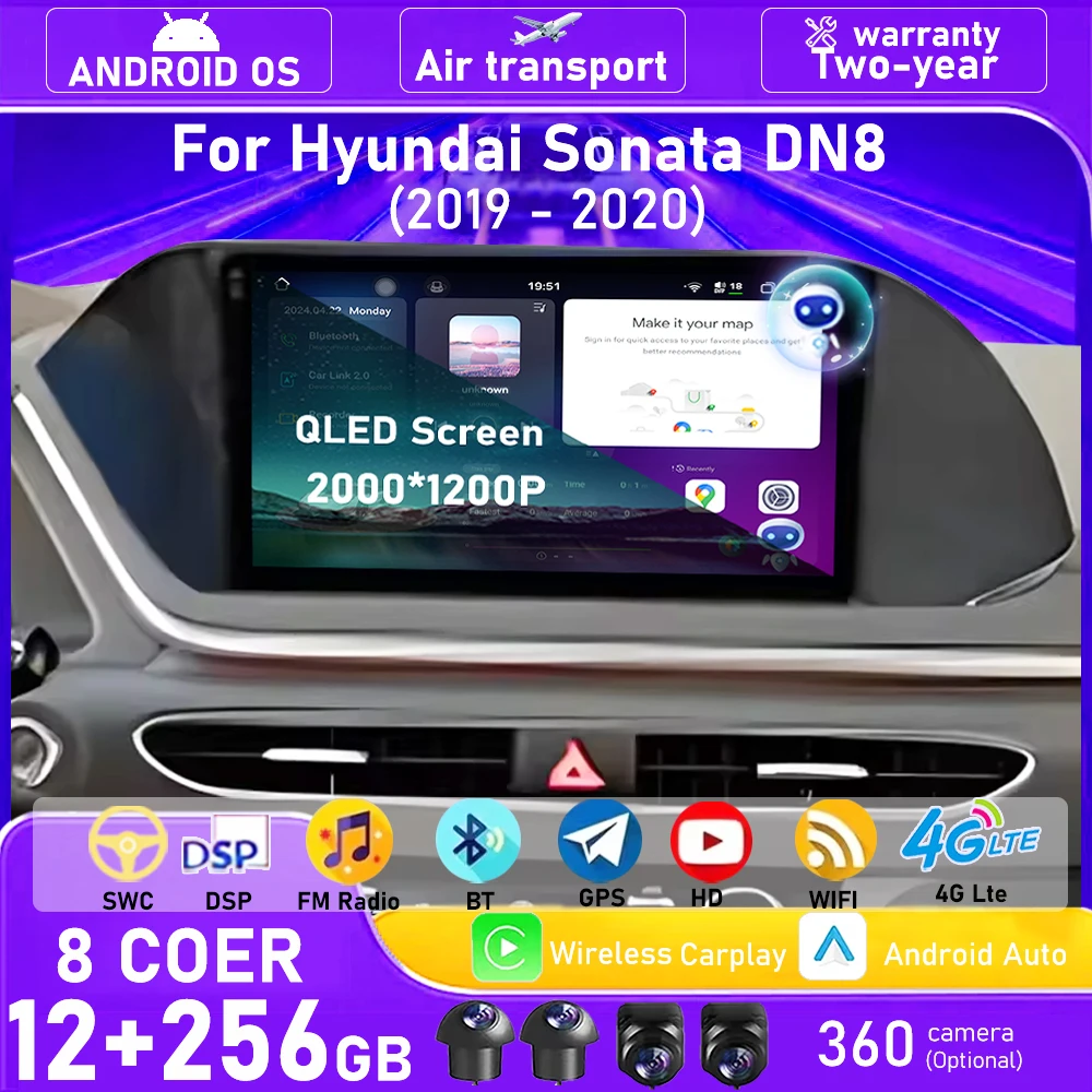 Android 16 Auto Carplay For Hyundai Sonata DN8 2019 - 2020 Car Radio Multimedia Video Player GPS Navigation Tools Head Unit WIFI
Android 16 Auto Carplay For Hyundai Sonata DN8 2019 - 2020 Car Radio Multimedia Video Player GPS Navigation Tools Head Unit WIFI
