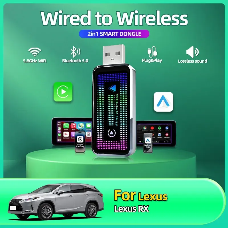 2025 Fashion 2 in1 Dual Interface Wireless CarPlay/Android Auto Wireless Adapter Smart Mini Box Plug Fast Connect For Lexus RX
2025 Fashion 2 in1 Dual Interface Wireless CarPlay/Android Auto Wireless Adapter Smart Mini Box Plug Fast Connect For Lexus RX