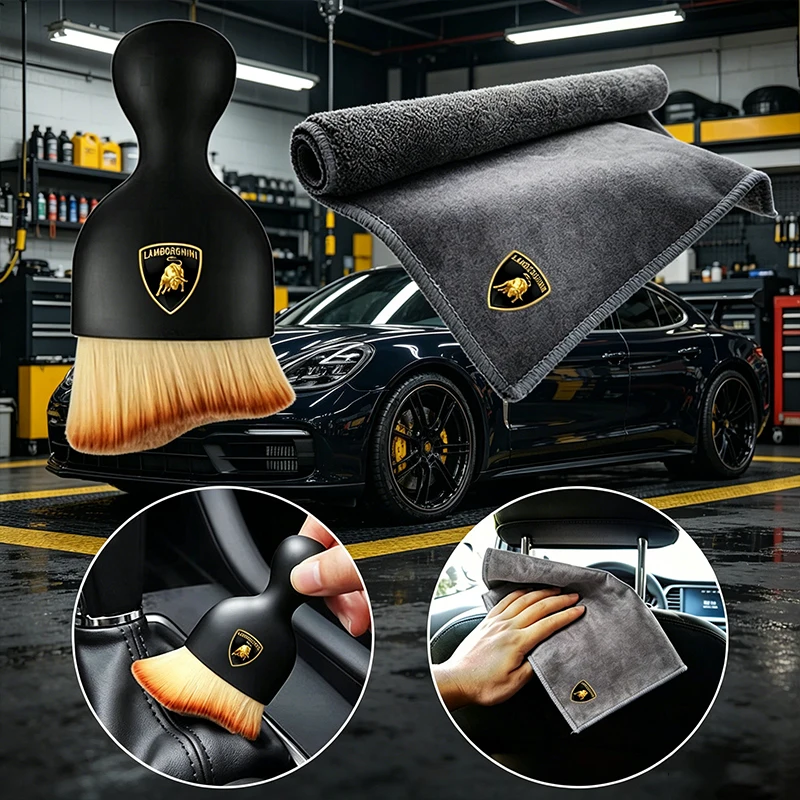 Auto Headrest For Lamborghini Urus Huracan Aventador Premium with Emblem Logo Cleaning Drying Cloth Car Wash Rags Cleaning Brush
Auto Headrest For Lamborghini Urus Huracan Aventador Premium with Emblem Logo Cleaning Drying Cloth Car Wash Rags Cleaning Brush