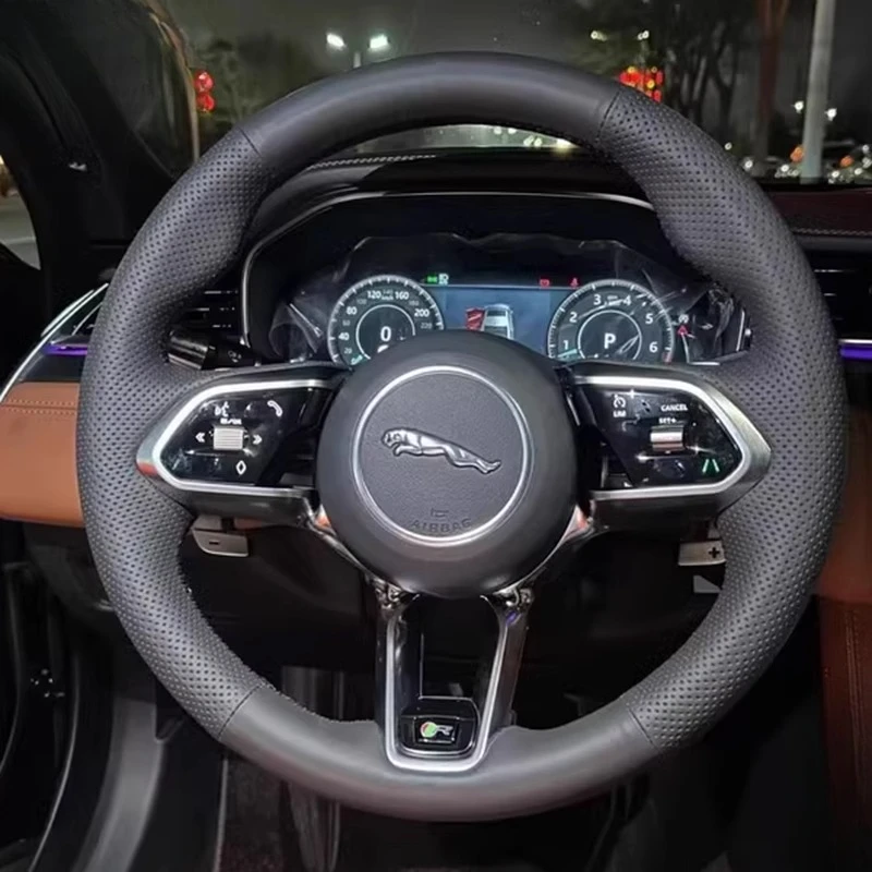 100% подходит для Jaguar XF XJL XE F-PACE F-TYPE, черный, сшитый вручную, из натуральной кожи, замшевый чехол на руль автомобиля
100% подходит для Jaguar XF XJL XE F-PACE F-TYPE, черный, сшитый вручную, из натуральной кожи, замшевый чехол на руль автомобиля
