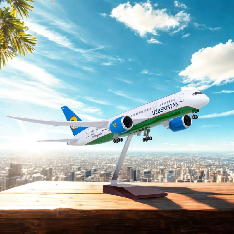 47CM B787 UZBEKISTAN Airline Airplane Model Toy With Light &Wheels Resin Diecast Aircraft Collected Gift By Aviation
47CM B787 UZBEKISTAN Airline Airplane Model Toy With Light &Wheels Resin Diecast Aircraft Collected Gift By Aviation