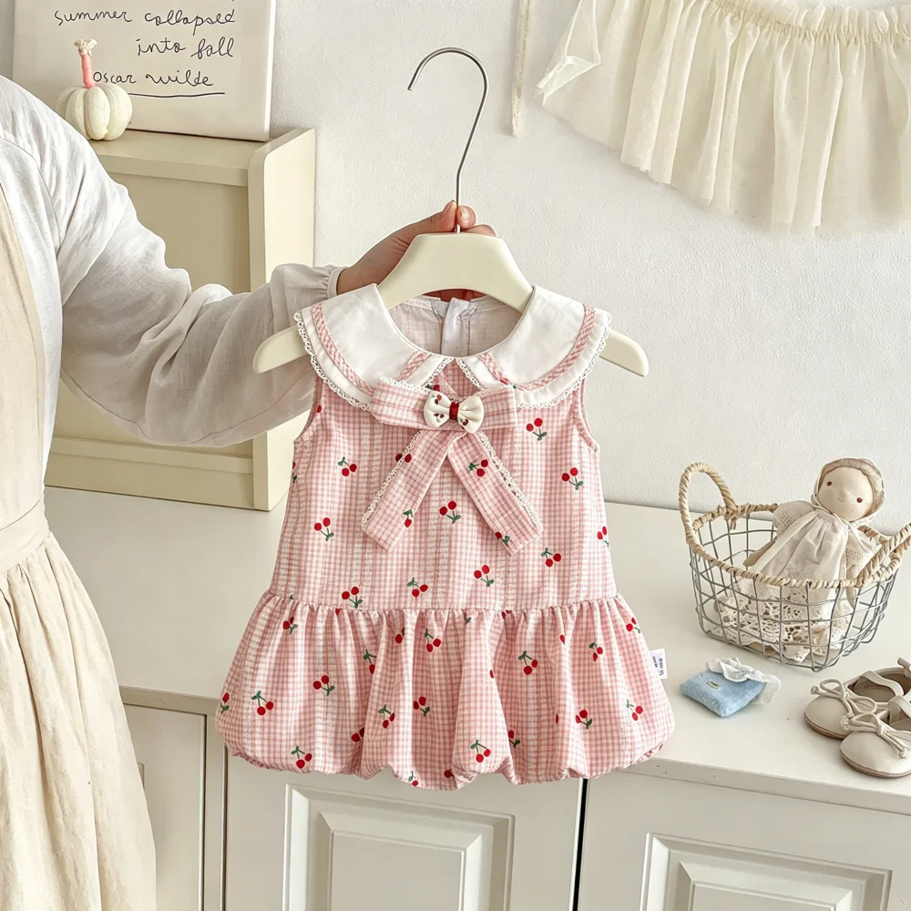 Baby Girl Dress Summer Plaid Cartoon Bow Girl Dress, Cute Beach Princess Baby Dress Baby Girl Clothing
Baby Girl Dress Summer Plaid Cartoon Bow Girl Dress, Cute Beach Princess Baby Dress Baby Girl Clothing 