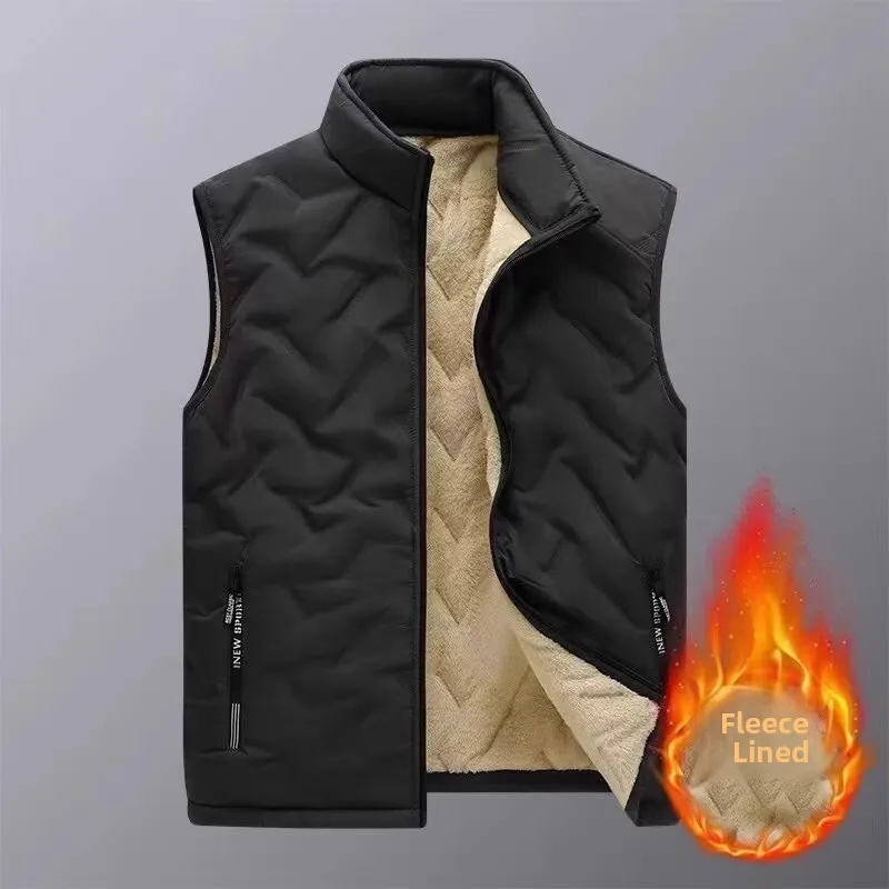 Men's Thiened eepskin Vest Winter Warm Cotton down Jaet Dad Sle Busin Casual Zipper Closure Color Outerwear
Men's Thiened eepskin Vest Winter Warm Cotton down Jaet Dad Sle Busin Casual Zipper Closure Color Outerwear