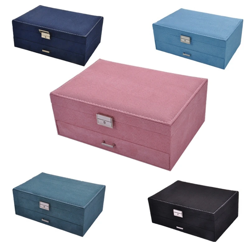 Fashion Velvet Jewelry Box Multi-Layer Earring Storage Box 2 Layer Jewelry Storage Box High-End Suitcase
Fashion Velvet Jewelry Box Multi-Layer Earring Storage Box 2 Layer Jewelry Storage Box High-End Suitcase