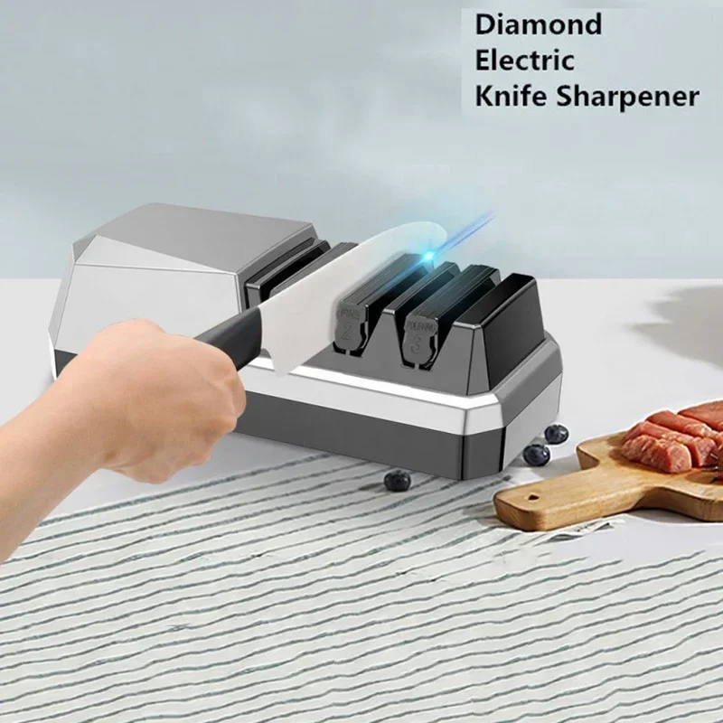Professional Electric Knife Sharpener Knife Sharpener High Quality Wear-resistant Kitchen Knife Sharpening and Polishing Tool
Professional Electric Knife Sharpener Knife Sharpener High Quality Wear-resistant Kitchen Knife Sharpening and Polishing Tool