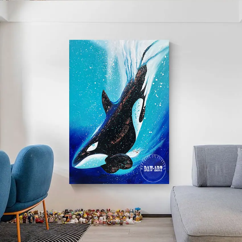 Мультяшные фотографии, настенное абстрактное искусство, милый убийца, Кит, акриловый декор, 100% ручная роспись, картины на холсте с животными, высокое качество
Мультяшные фотографии, настенное абстрактное искусство, милый убийца, Кит, акриловый декор, 100% ручная роспись, картины на холсте с животными, высокое качество