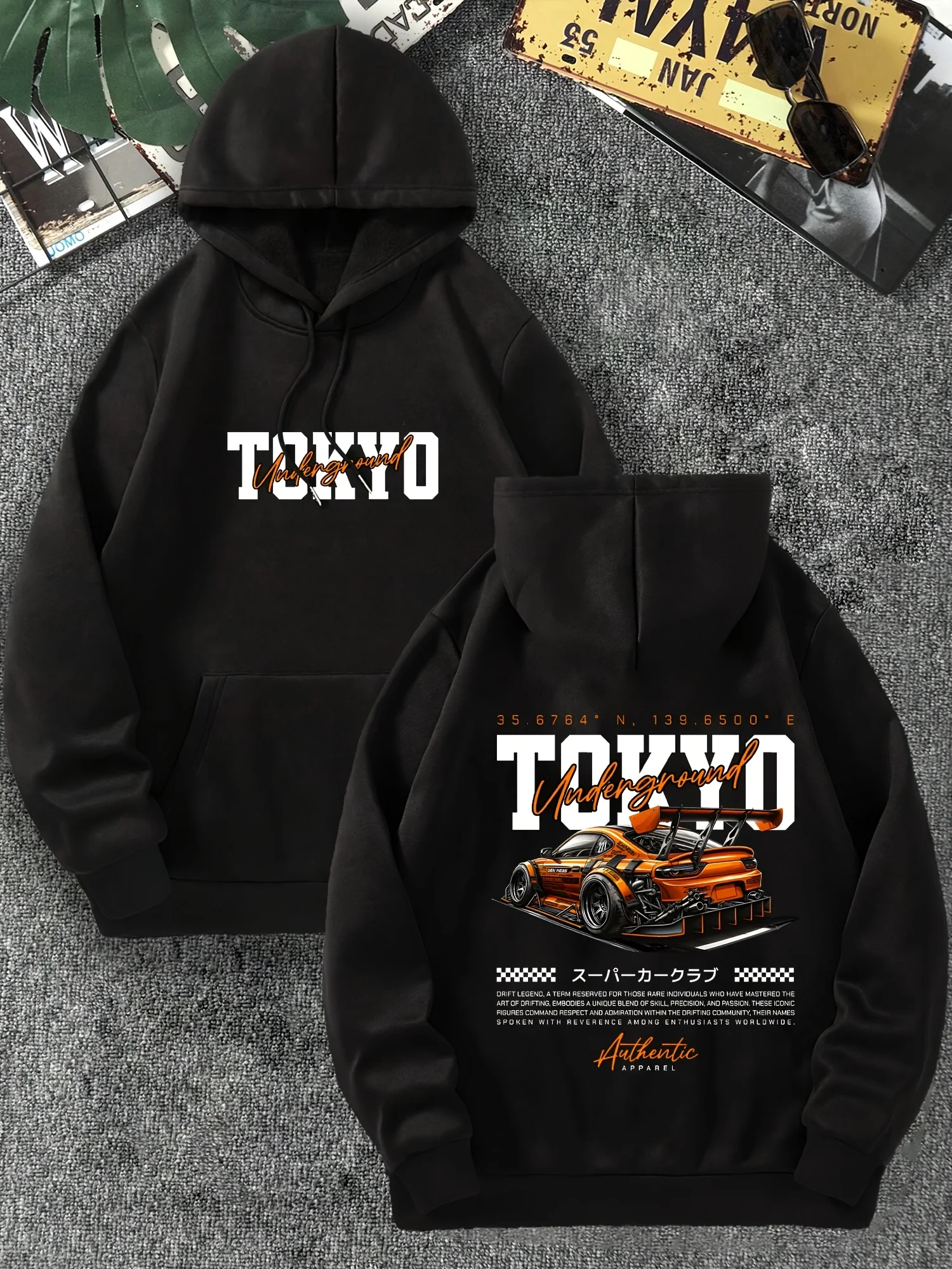 Мужская толстовка с графическим принтом Tokyo Racing, свободный крой, длинный рукав, повседневная уличная одежда, стильный черный пуловер с изображением оранжевого спортивного автомобиля
Мужская толстовка с графическим принтом Tokyo Racing, свободный крой, длинный рукав, повседневная уличная одежда, стильный черный пуловер с изображением оранжевого спортивного автомобиля