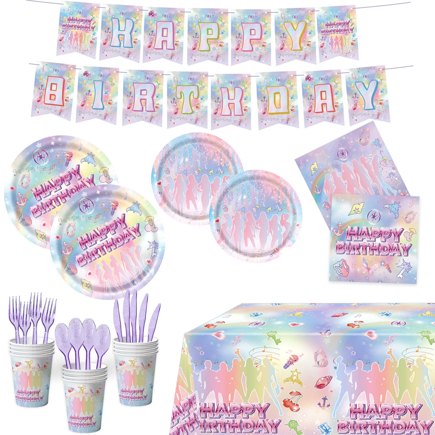 Girl Group Birthday Party Decoration, Beauty Group Party Photo and Check-in Atmosphere Decoration
Girl Group Birthday Party Decoration, Beauty Group Party Photo and Check-in Atmosphere Decoration