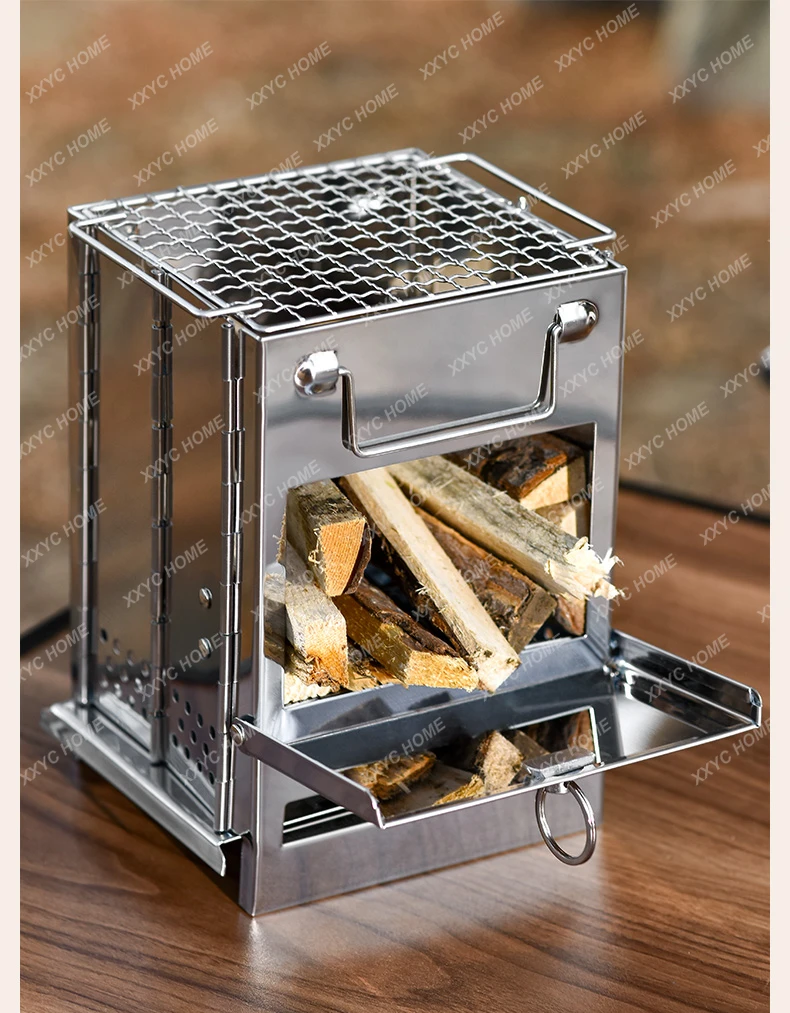 Wood stove Outdoor folding portable heating Camping supplies Campfire Cooking stove BBQ grill
Wood stove Outdoor folding portable heating Camping supplies Campfire Cooking stove BBQ grill