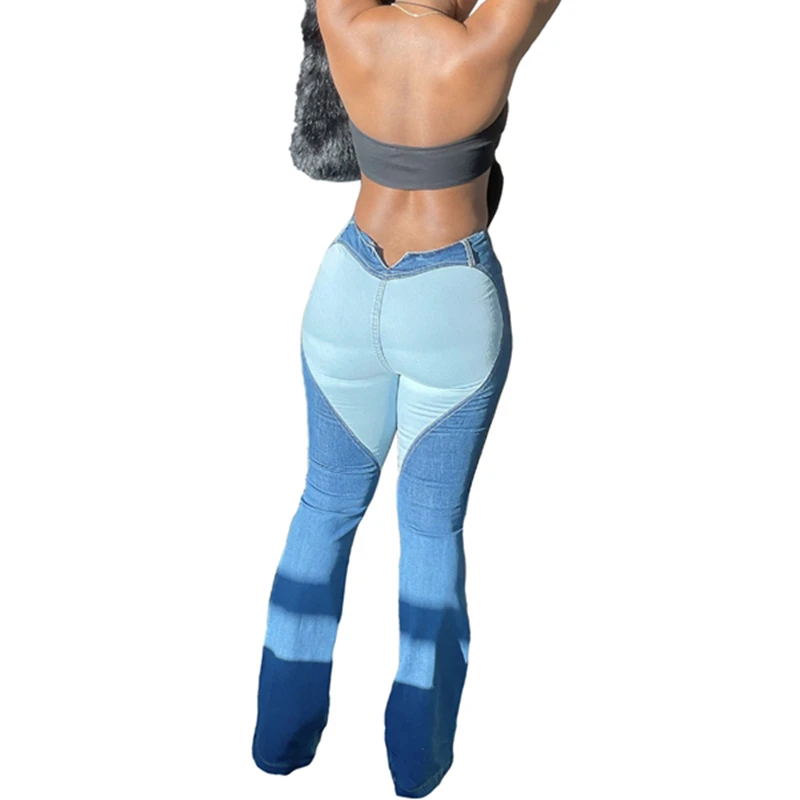 Women High Waist Hip Lifting Slim Straight Jeans Casual Heart Splicing Contrasting Colors Cotton Denim Pants Trousers Streetwear
Women High Waist Hip Lifting Slim Straight Jeans Casual Heart Splicing Contrasting Colors Cotton Denim Pants Trousers Streetwear