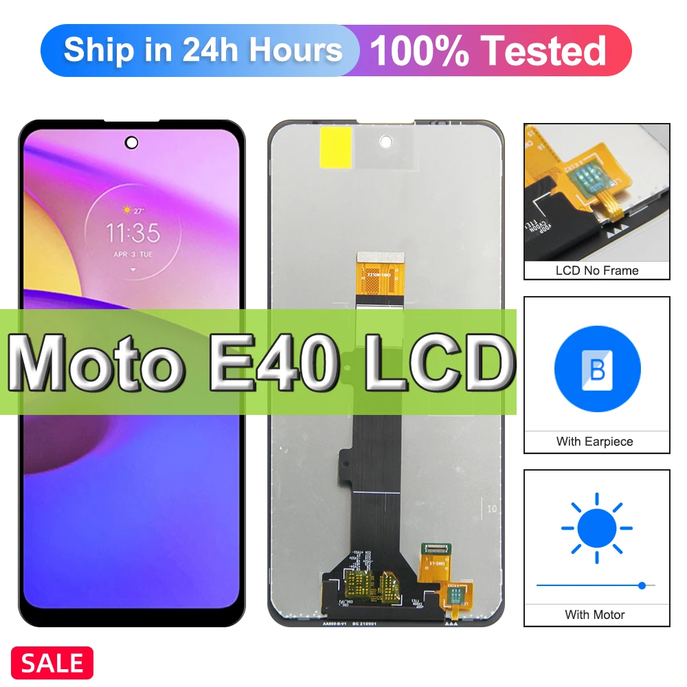 E30 E40 Дисплей для Motorola Moto E40 XT2159-3 XT2159-4 ЖК-дисплей Сенсорный экран Digiziter в сборе для экрана Moto E30 XT2158-6
E30 E40 Дисплей для Motorola Moto E40 XT2159-3 XT2159-4 ЖК-дисплей Сенсорный экран Digiziter в сборе для экрана Moto E30 XT2158-6