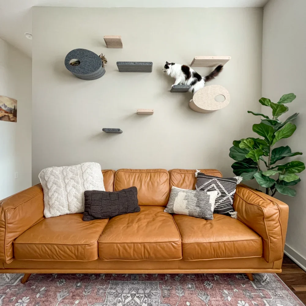 Cat Climbing Shelves Wall Mounted Felt Cat Bed Perches Hammock for Cats Sleeping Climbing and Scratching Pet Indoor Furniture
Cat Climbing Shelves Wall Mounted Felt Cat Bed Perches Hammock for Cats Sleeping Climbing and Scratching Pet Indoor Furniture